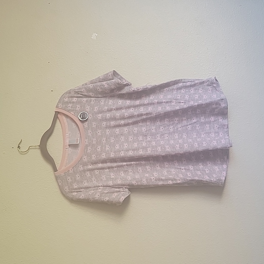 New pillow talk top pajamas size large color gray lavender